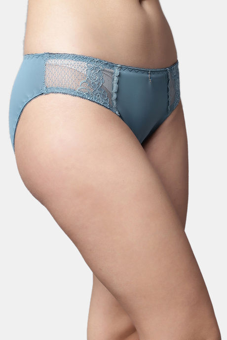 PrettyCat Medium Rise Three-Fourth Coverage Bikini Panty - Sea Green — image 4